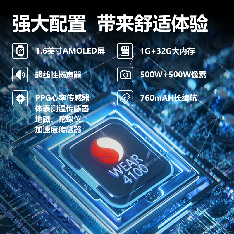 小天才儿童电话手表Z8A霞光紫 儿童智能手表视频通话4G全网通 定位手表儿童电话手表高清大图