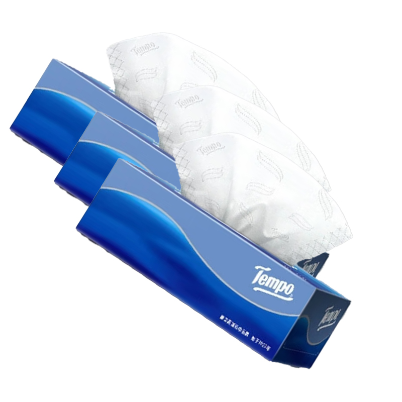 得宝 T2274 90抽XL码3层抽纸 天然无香盒装纸面巾 32盒/箱高清大图