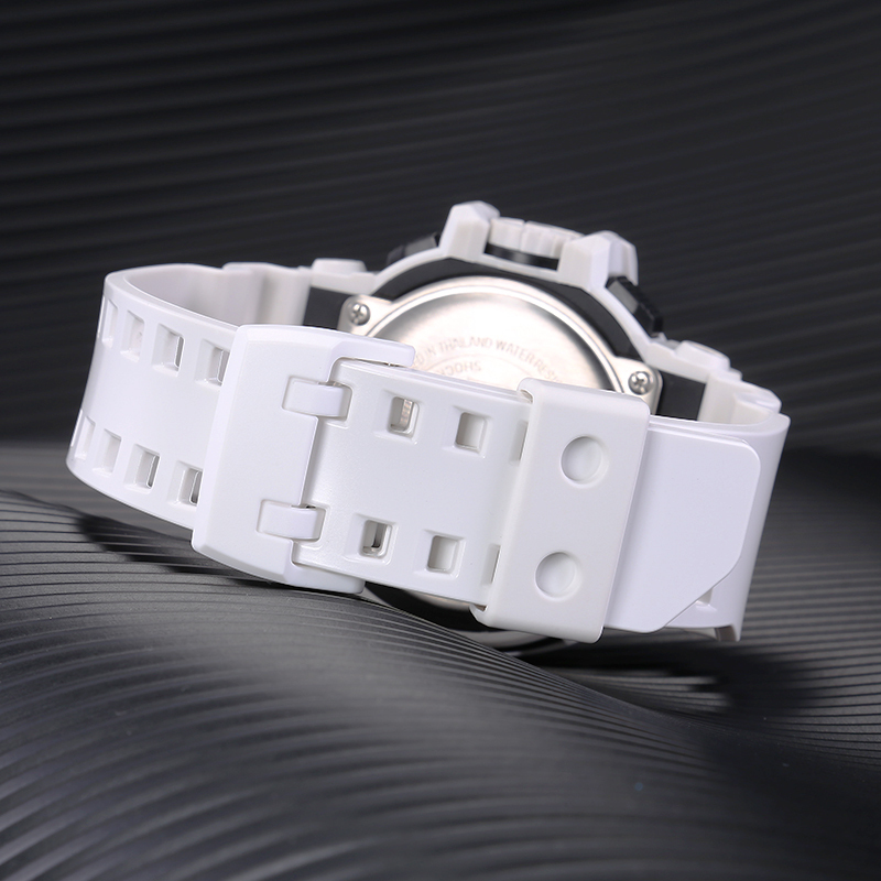 卡西欧(CASIO)手表 G-SHOCK系列直感操作旋转表冠大表盘运动防水男表 白带白盘