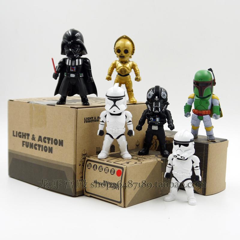 星球大战7公仔 Star Wars 暴风兵 克隆兵 白兵 车载LED灯手办模型 星战1代6款 超多组合,任君选择