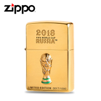 ZIPPO打火机世界杯 美国进口防风煤油火机 芝宝原装正品 大力神杯贴章正品zpoo打火机