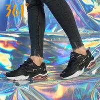 361女鞋运动鞋女老爹鞋2019春季新款361度皮面跑步鞋