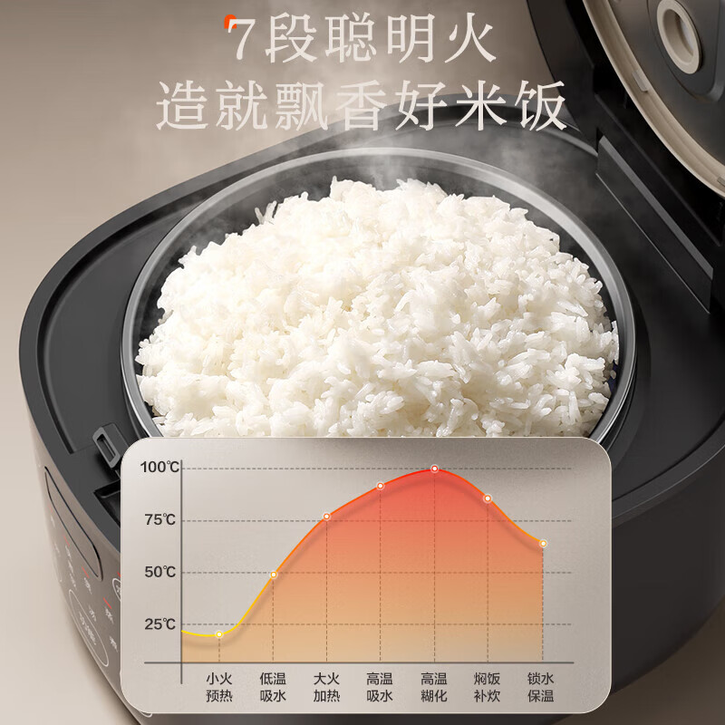 苏泊尔(SUPOR)电饭煲电饭锅家用4L大容量多功能智能2-6人柴火饭煮粥不粘内胆24小时电饭煲 SF40FC0063高清大图