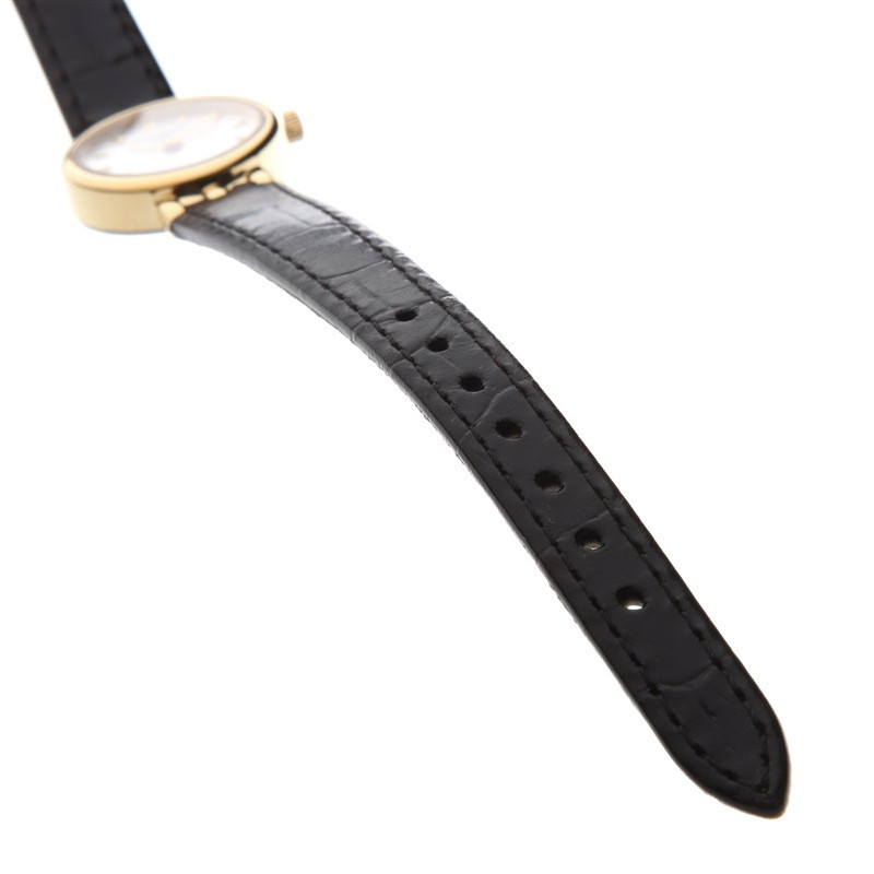 天梭(TISSOT)时尚系列真皮金框女士石英手表T058.009.36.031.00