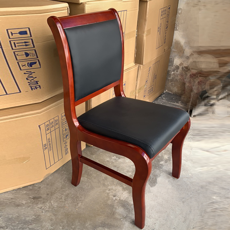迅迈 实木椅办公椅 将军椅 会议椅 职员椅 皮质接待椅 培训椅 麻将椅