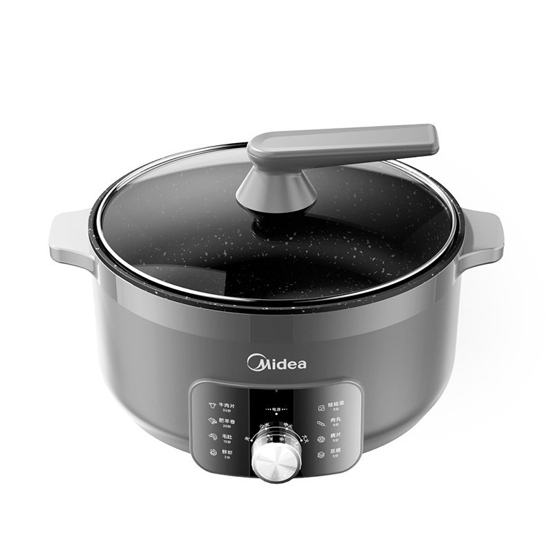 美的 (Midea)多功能锅 6L家用电火锅 旋钮调节电煮锅MC-DHE3008T