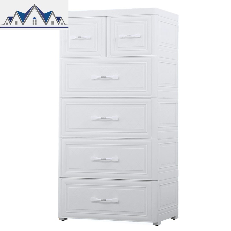 欧式儿童抽屉式收纳柜塑料储物柜宝宝衣柜婴儿整理五斗柜子 三维工匠高清大图