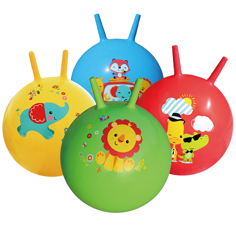 费雪(Fisher Price)玩具 儿童玩具球 宝宝跳跳球羊角球45cm(蓝色 赠充气脚泵)F0701H1