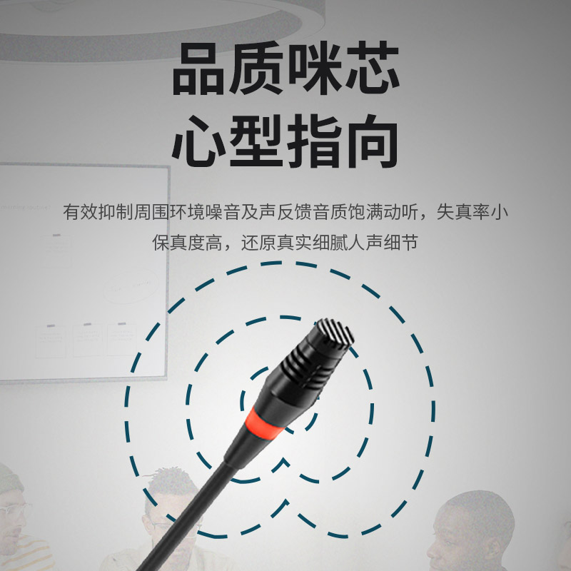 润普Runpu会议音频扩声系统专业有线手拉手套装数字会议麦克风话筒有线手拉手一拖十二RP-S12-YXS9100高清大图