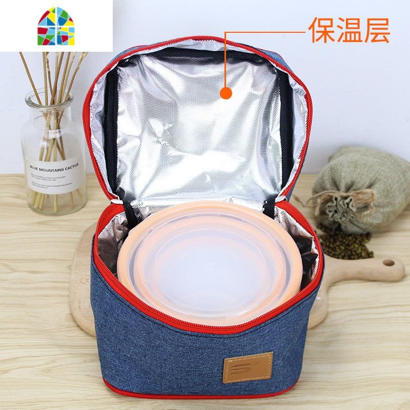 304不锈钢密封碗带盖 小罐子圆形保鲜盒厨房收纳储存留样盒泡面碗 FENGHOU 三件套+保温袋送餐具四件套厨房工具图片