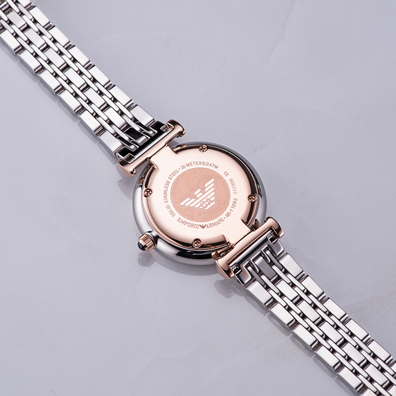 emporioarmani阿玛尼满天星手表石英表女盘镶钻腕表时尚百搭情人节