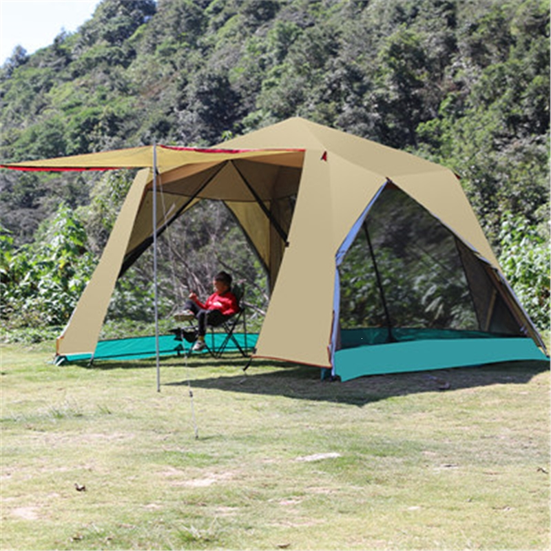 户外帐篷全自动凉棚遮阳沙滩闪电克钓鱼天幕速开防蚊帐野外聚餐凉棚