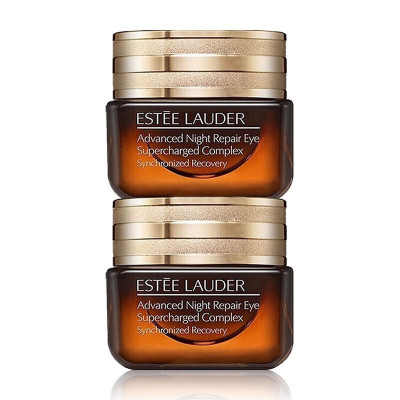 雅诗兰黛(Estee Lauder)小棕瓶眼霜 改善眼袋改善黑眼圈紧肤淡皱提拉紧致 小棕瓶抗蓝光新款眼霜15ml 两瓶装