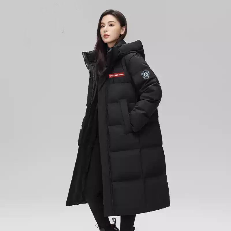 2025年冬季新品加厚长款羽绒棉服情侣男女同款立领连帽保暖宽松外高清大图