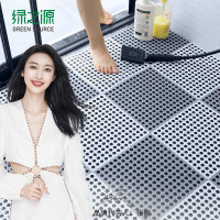 绿之源 自由拼接浴室脚垫地垫灰白6件装门垫防滑垫隔水疏水垫子卫生间淋浴房浴缸酒店家居日用 可剪裁 颜色随机