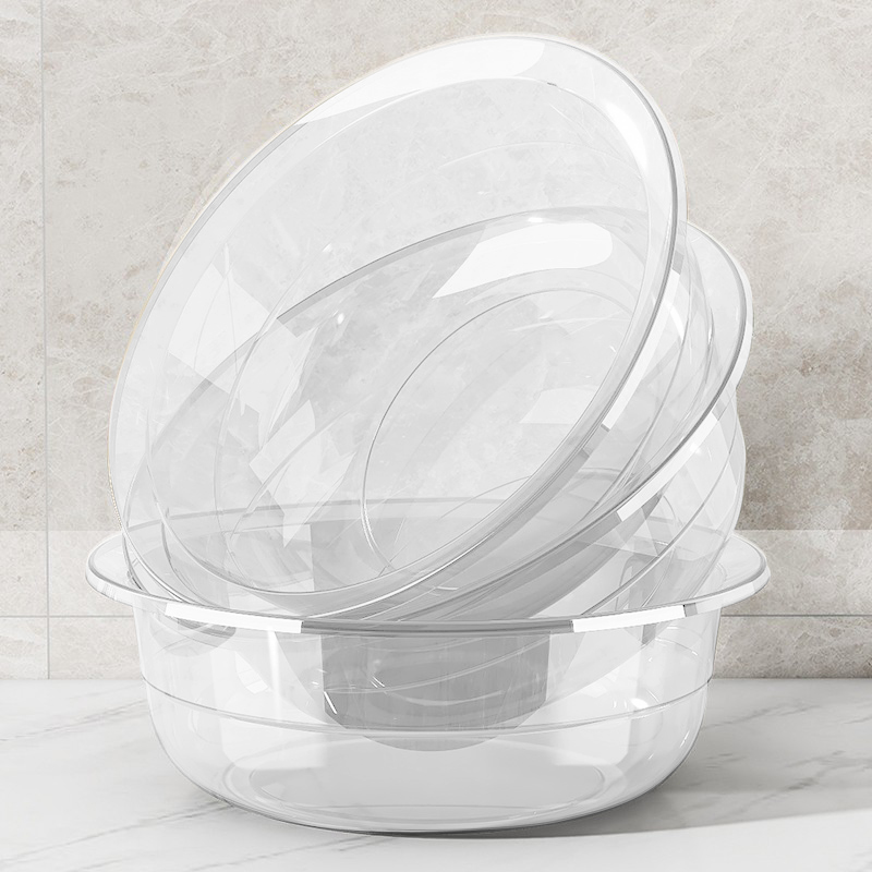 新款透明脸盆加厚塑料洗脸盆洗衣服洗菜盆子学生宿舍洗脚盆小面盆高清大图