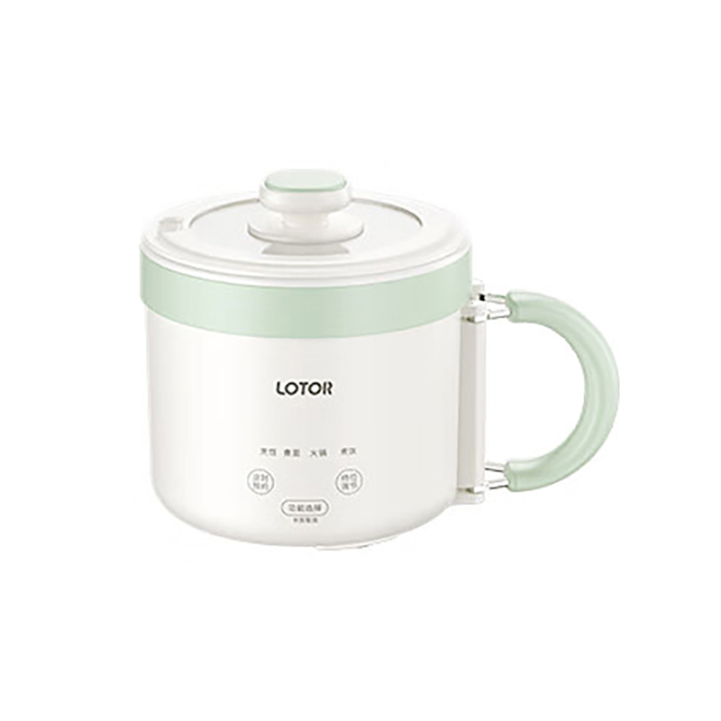 徕多电煮锅1.6L可折叠小巧白绿色LD-DZG-16-JCK