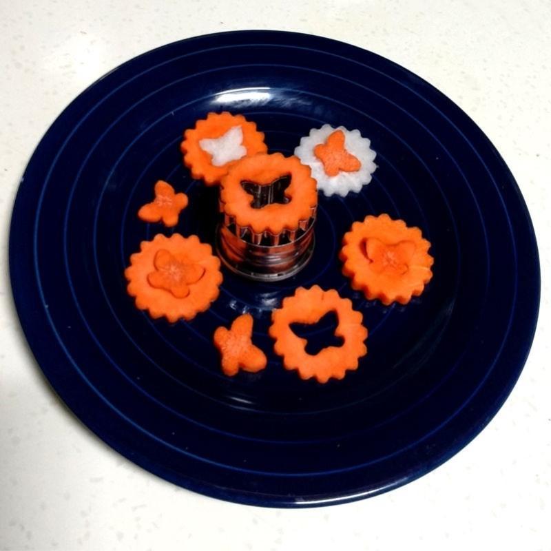 生日快乐模具胡萝卜小号生日面条刻字模具印字模具水果拼盘造型