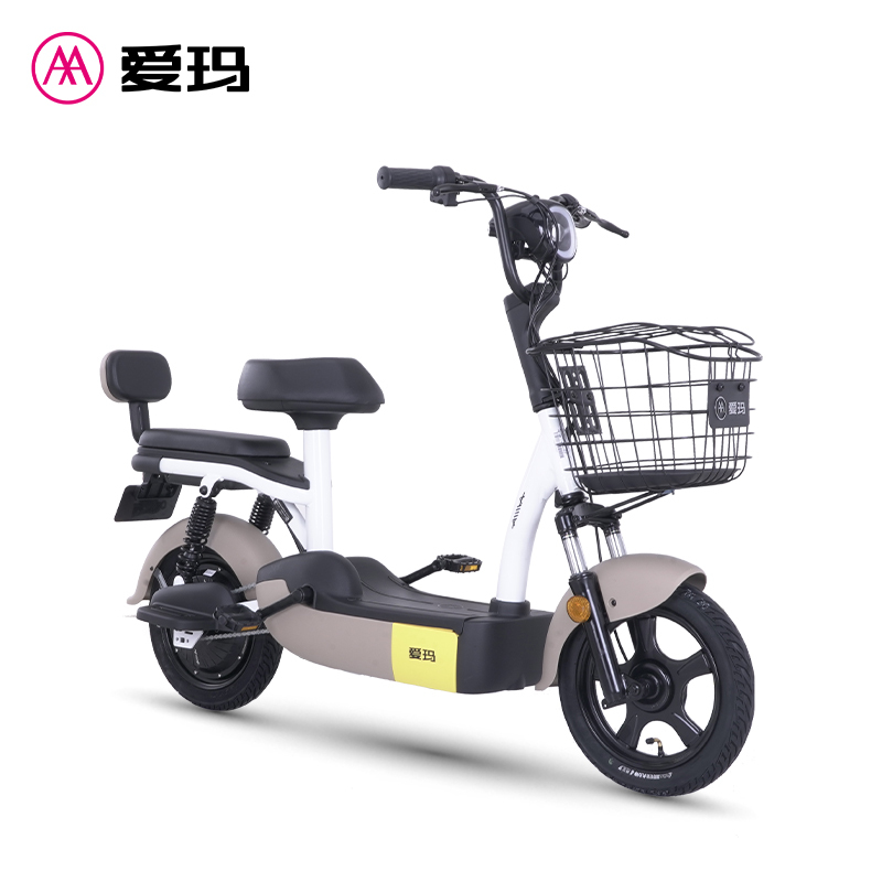 爱玛(AIMA)小电驴牛牛国潮来袭48V12AH铅酸电池时尚电动自行车