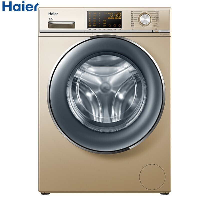 海尔(Haier)滚筒洗衣机10公斤洗烘一体1级能效G100058HBD12G 香槟金