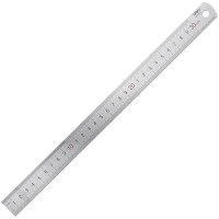 得力 8463 钢直尺30cm钢尺30厘米不锈钢直尺长钢板尺直尺一把装