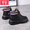 可莉允男童马丁靴冬季儿童棉鞋男孩雪地靴加绒加厚中大童短靴子皮鞋帅气