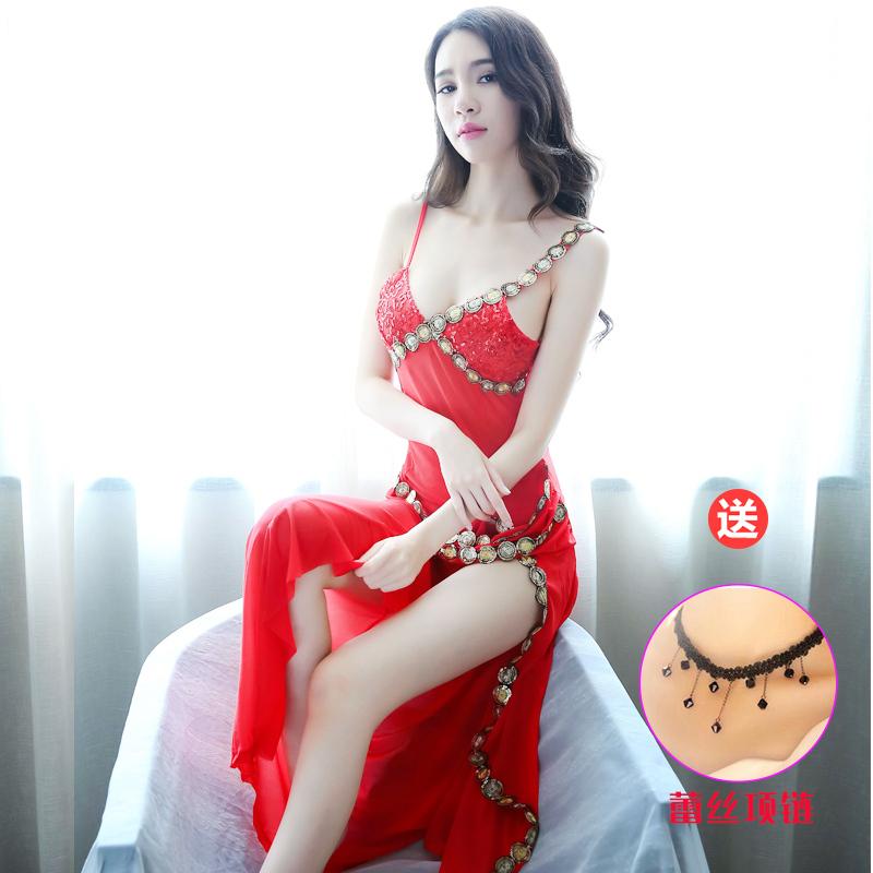 性感长裙女情趣内衣服激情套装透视骚夜火用品小胸露乳夜店制服