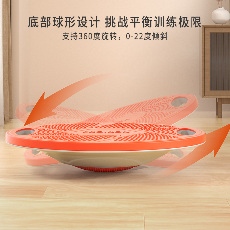 PROIRON普力艾 平衡板41.5*41.5*8.5cm橙灰色高清大图