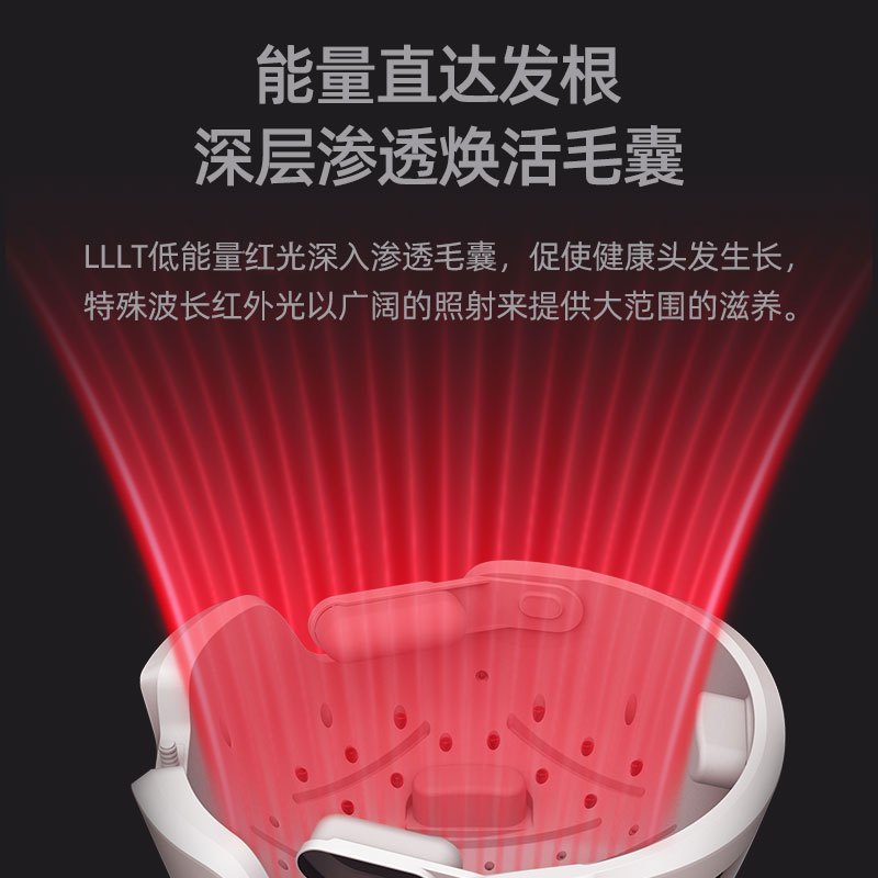 Lescolton红光生发仪 生发帽头盔 防秃头密发增发仪器 防脱发器梳子神器宅家守护发际线