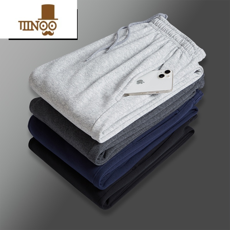 YANXU男士运动裤夏季2022新款针织薄款直筒休闲长裤束动动2筒高清大图