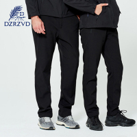 杜戛地(DZRZVD) 冬季户外冲锋裤男 加绒加厚情侣软壳女大码防风防水抓绒裤