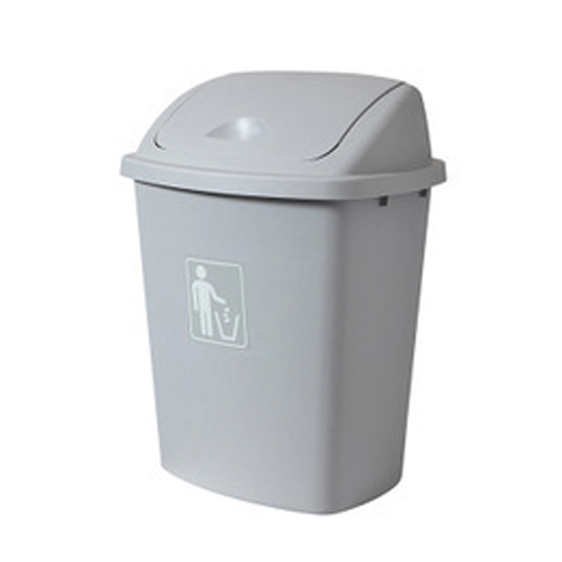 苏识 YJ-A143 30升 带盖加厚 垃圾箱 (计价单位:个) 烟灰色高清大图