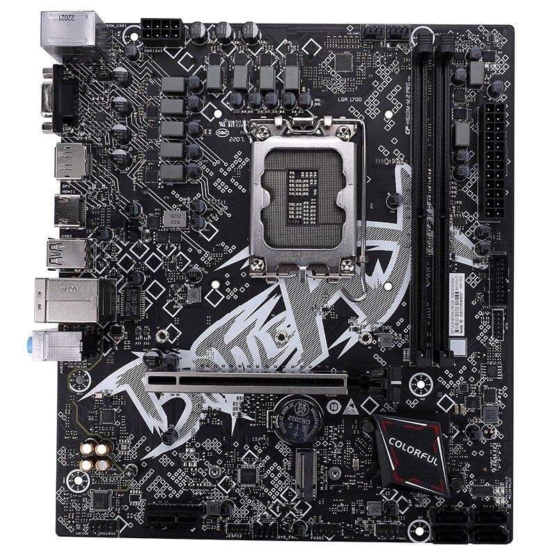 七彩虹战斧H610M-M.2 PRO V20+12代英特尔7400CPU 主板套装