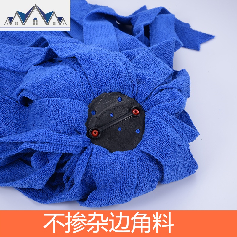 超细纤维毛巾布拖把家用瓷砖地拖布吸水墩布普通不锈钢杆老式拖把 三维工匠高清大图