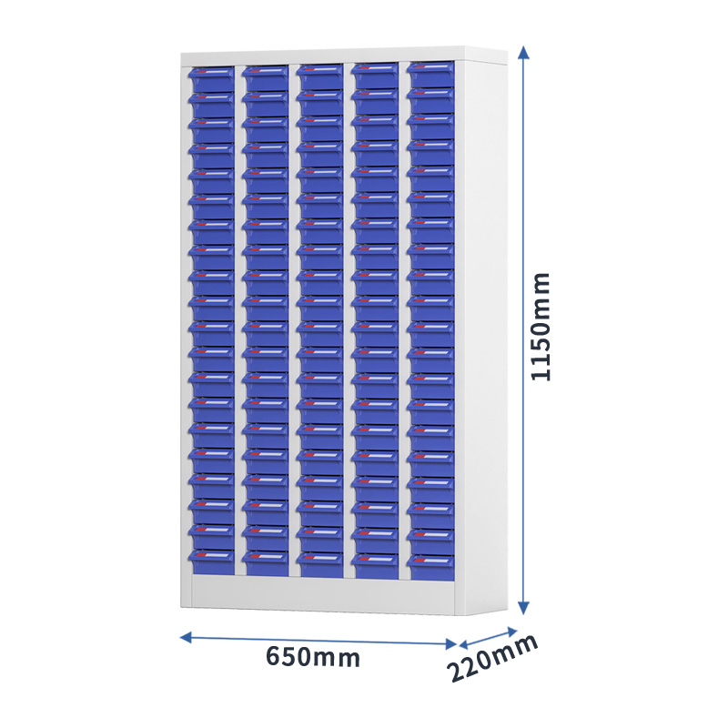 臻远 ZYLJG-W02 零件柜 100抽蓝色无门小号 650*220*1150高清大图