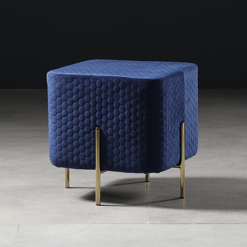 森美人北欧轻奢沙发凳客厅脚踏换鞋凳脚凳单个脚蹬绒布方塌衣帽间矮凳子