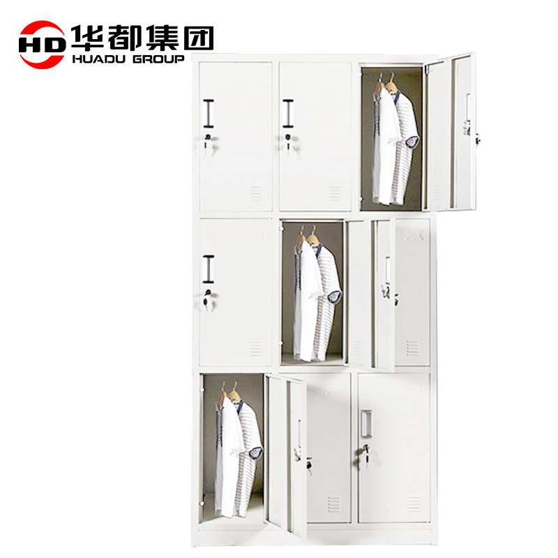 华都HDDS-25 轻惠型九门更衣柜华都更衣柜员工柜储物柜铁皮柜衣柜鞋柜碗柜带锁多门柜子宿舍学校工厂高清大图
