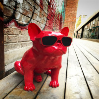 Jarre Aerobull斗牛犬无线蓝牙音箱电脑车载低音炮法斗狗头小音响 红色小号狗