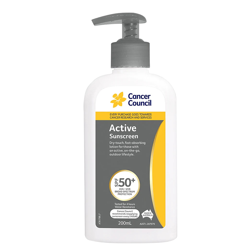 Cancer Council澳美皙户外身体防晒防水防汗SPF50+学生军训防晒霜高清大图