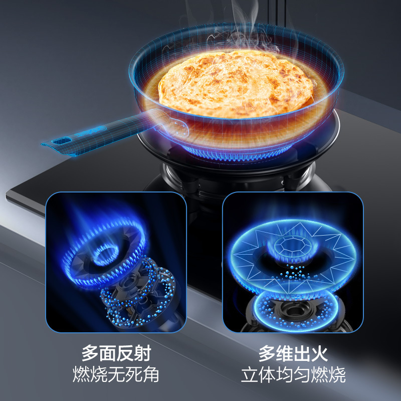 法迪欧(Fardior)台嵌两用燃气灶JZT-2B301钢化玻璃面板 天然气 5.0千瓦大火力