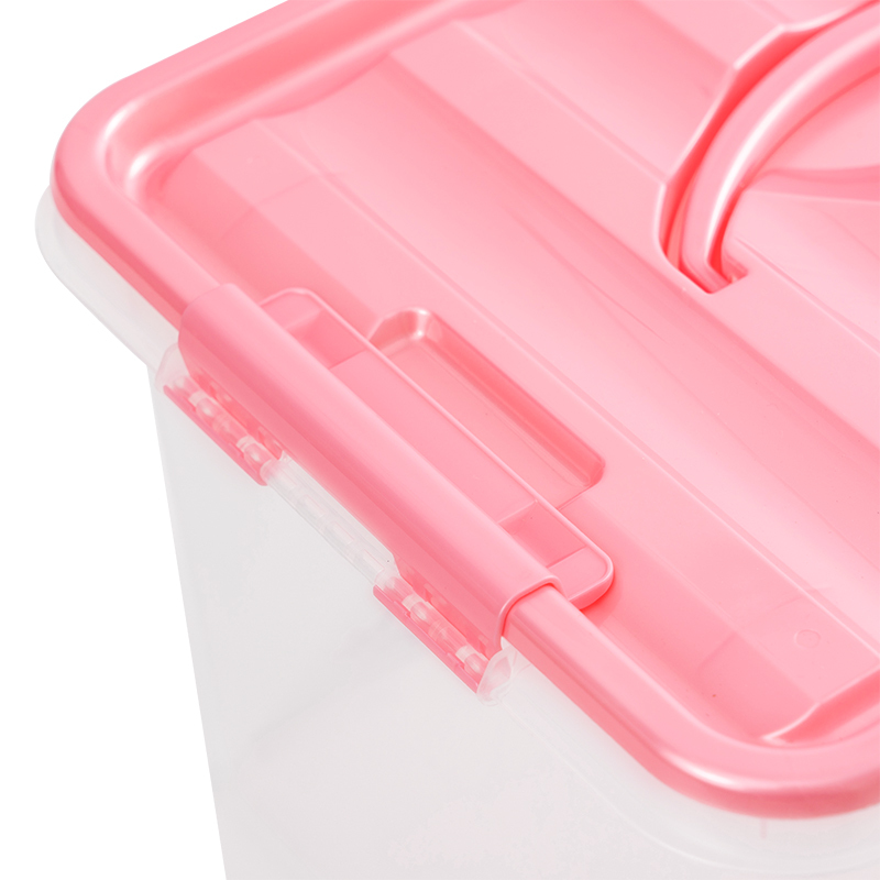 JEKO&JEKO 便捷储物箱2.5L塑料桌面小号透明收纳箱化妆品儿童玩具收纳盒零食整理箱 SWB-506