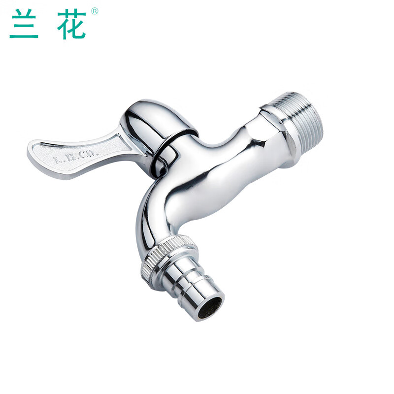 兰花 电镀合金入墙式六分水嘴 洗衣机拖把池水龙头 六分水嘴 DN20 LH9969 1个高清大图