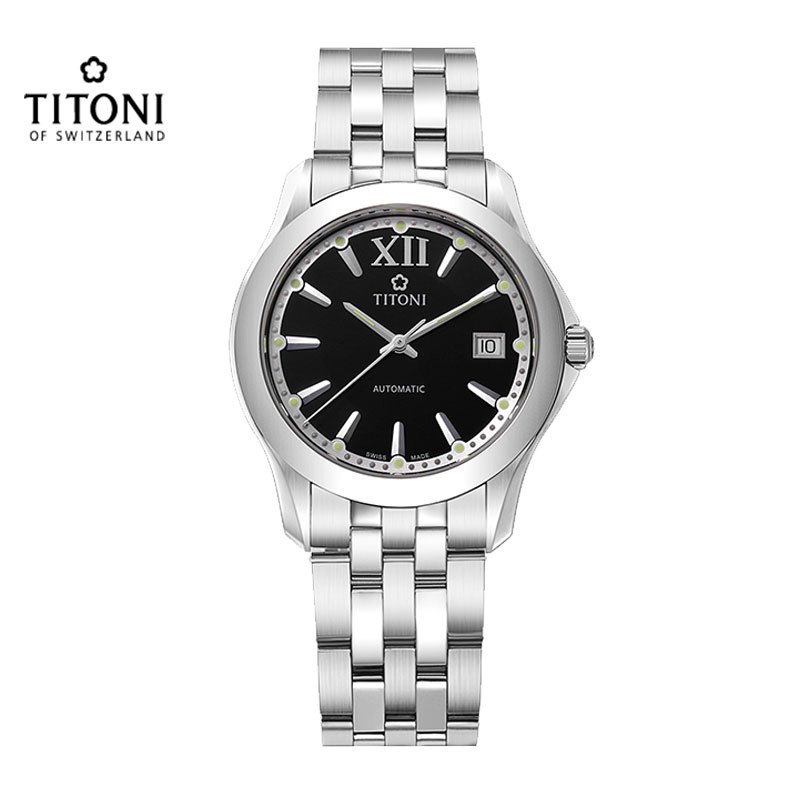 titoni梅花空中霸王系列男士机械表83929s317视频