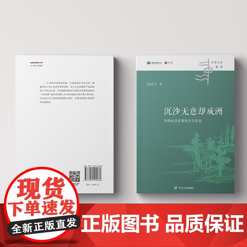 沉沙无意却成洲:中国经济改革的文化底色 中华文化新读丛书 厉以宁 四川人民出版社 正版书籍高清大图