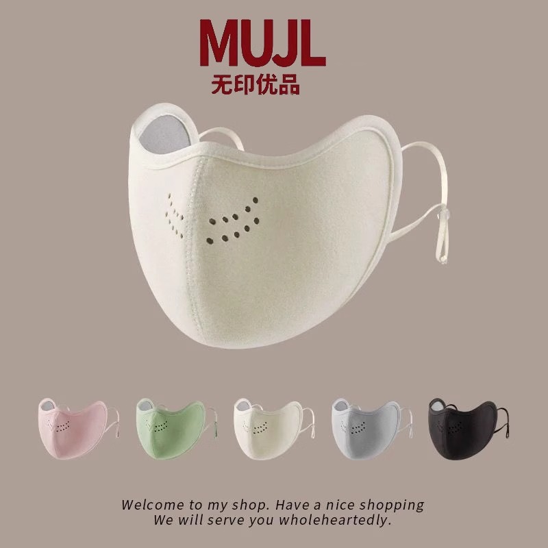 骑行保暖口罩女冬季加厚透气立体护眼角高颜值防风寒显脸小面罩3759A