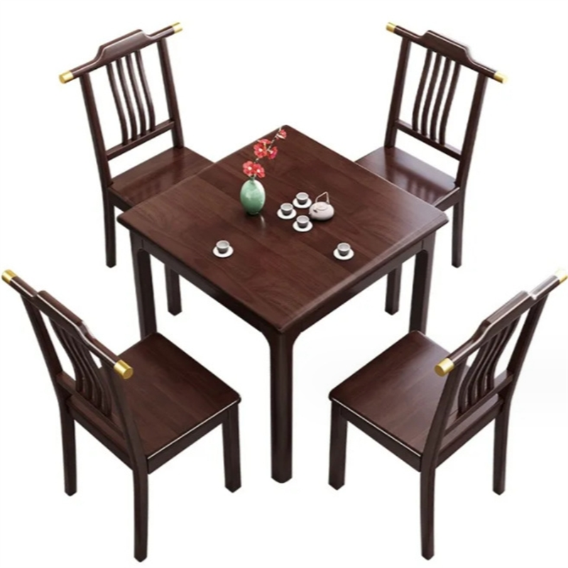 白寅 简易餐桌含4个椅子 100cm BY-JYCZ100