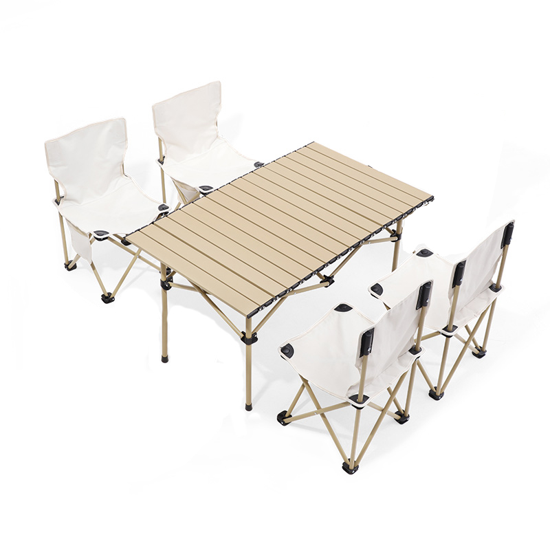 狼行者 LXZ-80014 户外折叠桌椅中号桌椅五件套