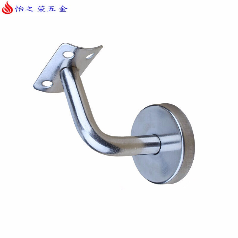 不锈钢实心墙托靠墙楼梯扶手托架连接件不锈钢扶手托七字弯配件非标