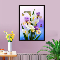 新款5D魔方钻石画圆钻卧室餐厅花花卉花香曼舞手工十字绣砖石画钻石绣