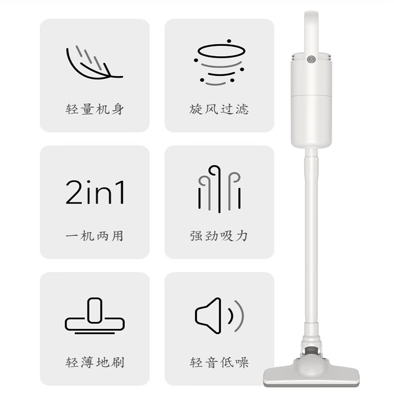 普沃达 (pooda)家用小型手持大功率强吸力吸尘机吸尘器 W5高清大图